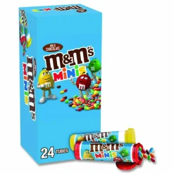 M & M's Milk Chocolate Mini Tubes, 1.08 oz, 24 Tubes/Box