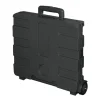 Mobile Folding Cart With Lid, 16"H x 18"W x 15"D, Black