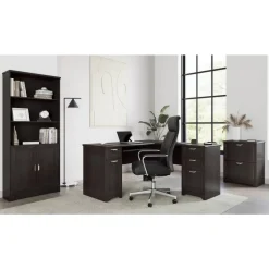 Modern Comfort Modee Vegan Leather High-Back Executive Office Chair, Black/Chrome, BIFMA Compliant