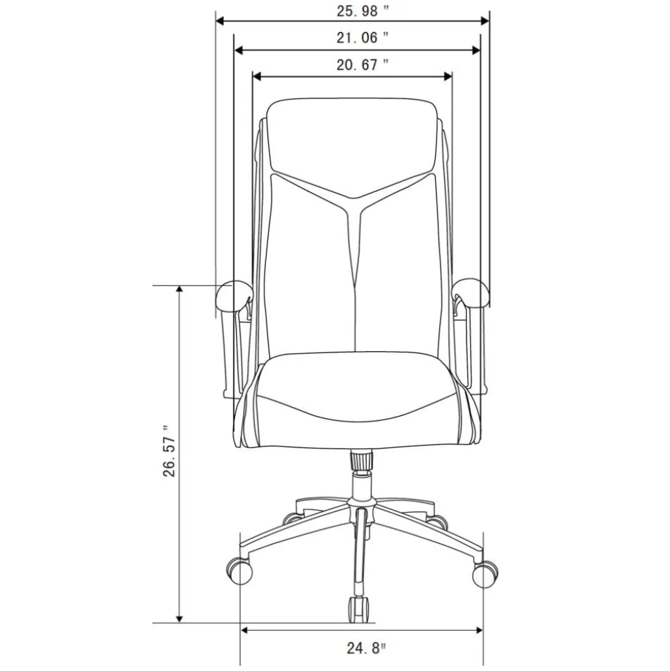 Modern Comfort Verismo Bonded Leather High-Back Executive Office Chair, Black/Chrome, BIFMA Compliant