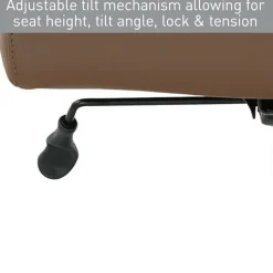 Modern Comfort Winsley Bonded Leather Mid-Back Manager Office Chair, Brown/Black, BIFMA Compliant