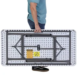 Molded Plastic Top Folding Table, 29