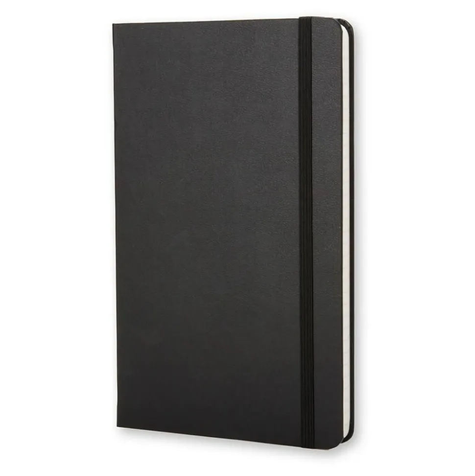 Moleskine Classic Hard Cover Notebook, 5” x 8-1/4”, Ruled, 240 Pages, Black