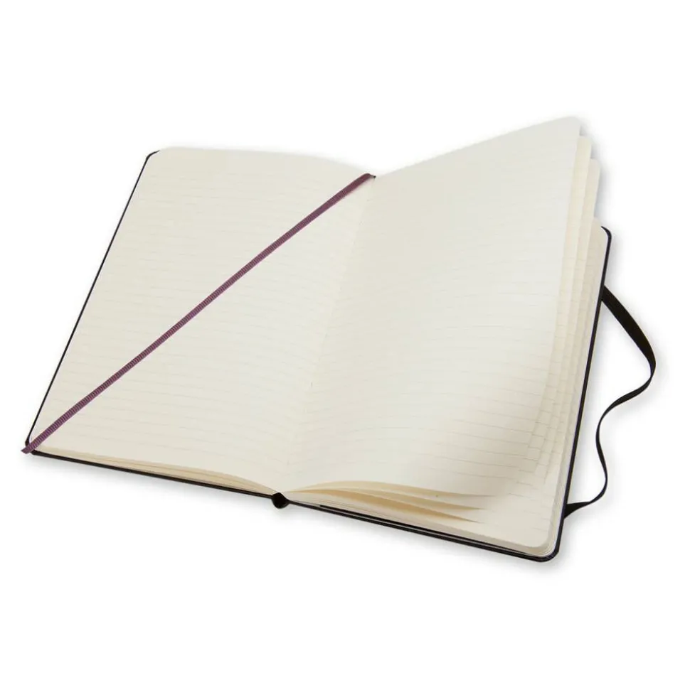 Moleskine Classic Hard Cover Notebook, 5” x 8-1/4”, Ruled, 240 Pages, Black