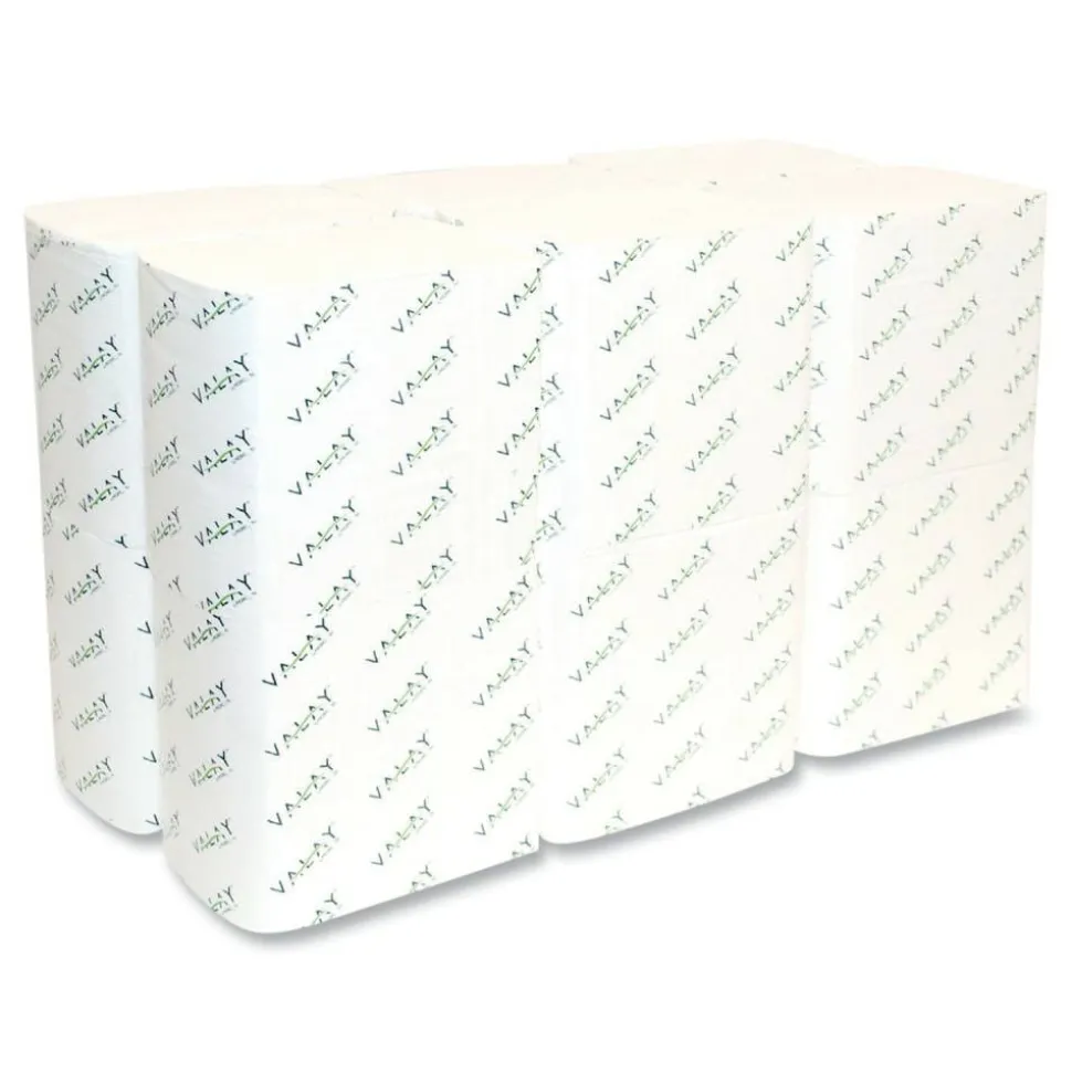 Morcon Tissue Valay Interfolded Napkins, 2-Ply, 6.5 x 8.25, White, 500/Pack, 12 Packs/Carton