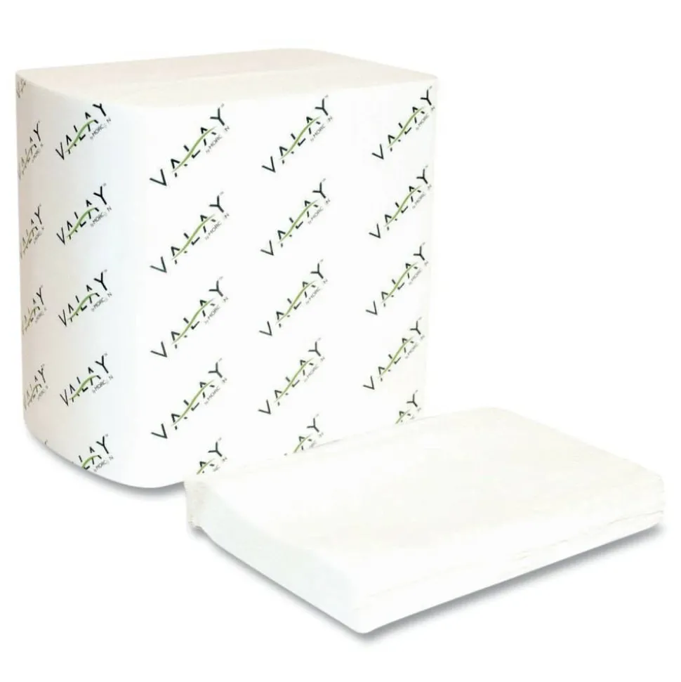 Morcon Tissue Valay Interfolded Napkins, 2-Ply, 6.5 x 8.25, White, 500/Pack, 12 Packs/Carton