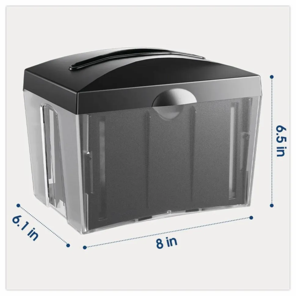 Morcon Tissue Valay Table Top Napkin Dispenser, 6 x 6.5 x 8, Black