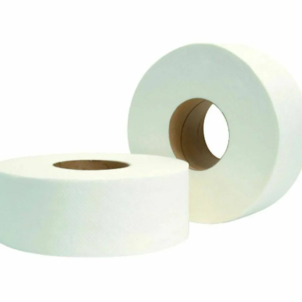 Morcon Tissue Jumbo Bath Tissue, Septic Safe, 2-Ply, 3.3" x 500 ft, White, 12 Rolls/Carton