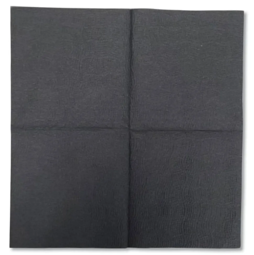 Morcon Tissue Morsoft Beverage Napkins, 2-Ply, 9 x 9.5, Black, 1,000/Carton