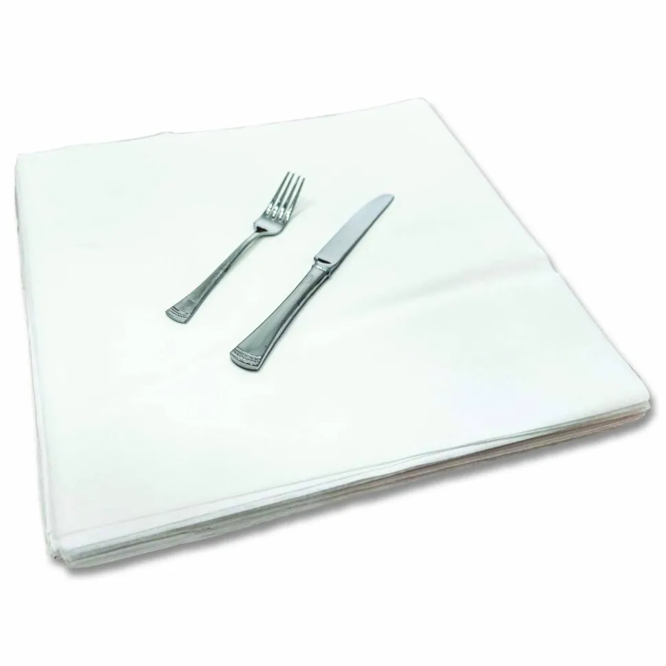 Morcon Tissue Valay Airlaid Flat Dinner Napkin, 1-Ply, 15.75 x 15.75, White, 100/Pack, 10 Packs/Carton