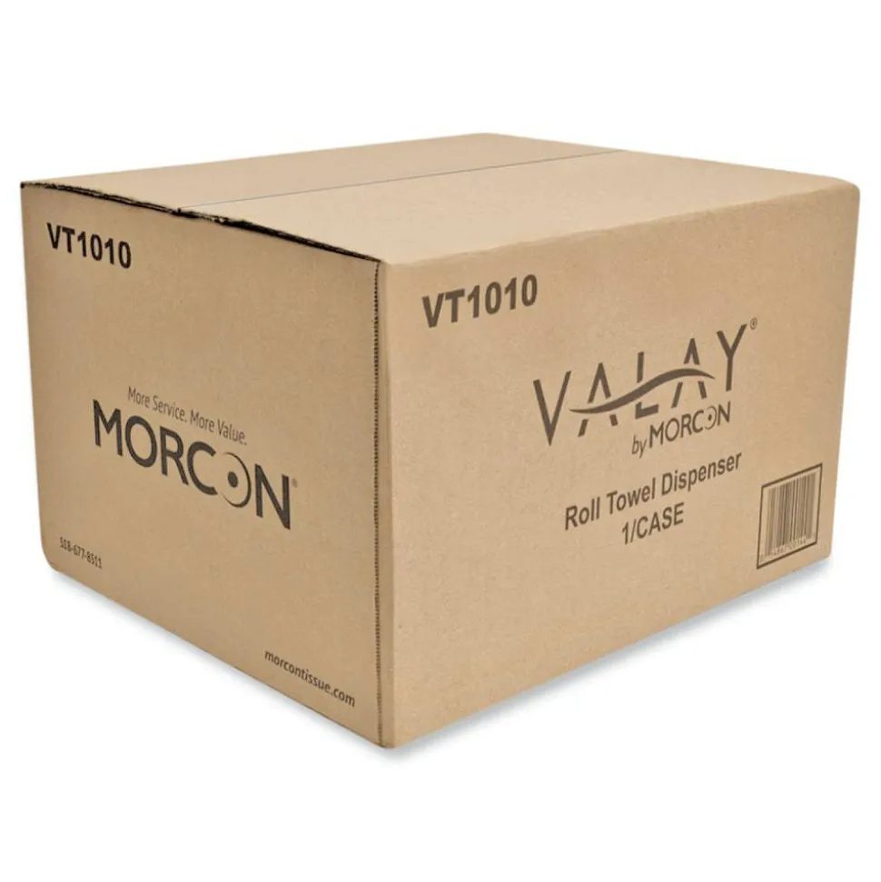 Morcon Tissue Valay 10 Inch Roll Towel Dispenser, 13.25 x 9 x 14.25, Black