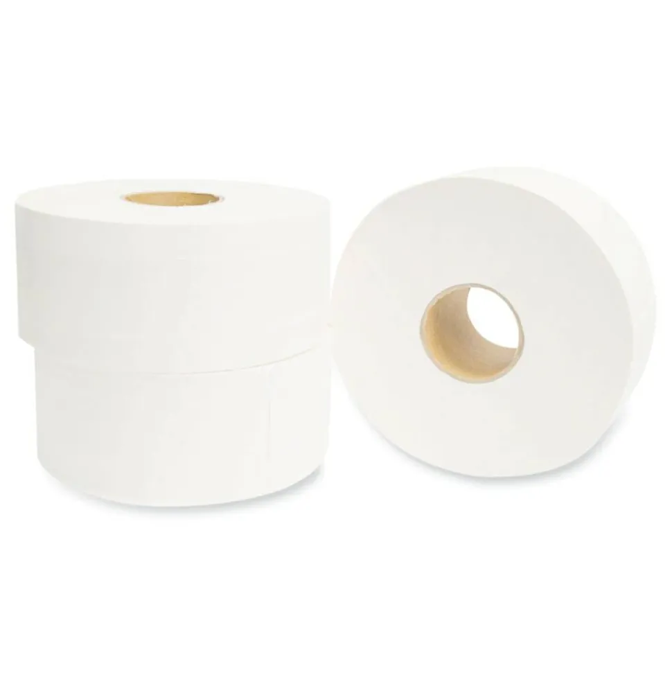 Morcon Tissue Valay Mini Jumbo Bath Tissue, Septic Safe, 2-Ply, 3.25" x 750 ft, White, 12 Rolls/Carton