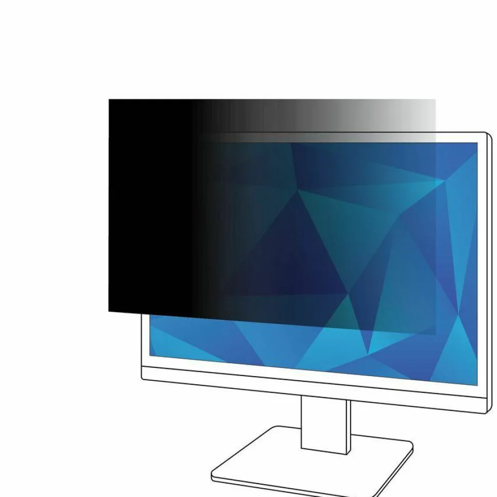 3M Privacy Filter for 31.5in Monitor, 16:9, PF315W9B Black, Matte