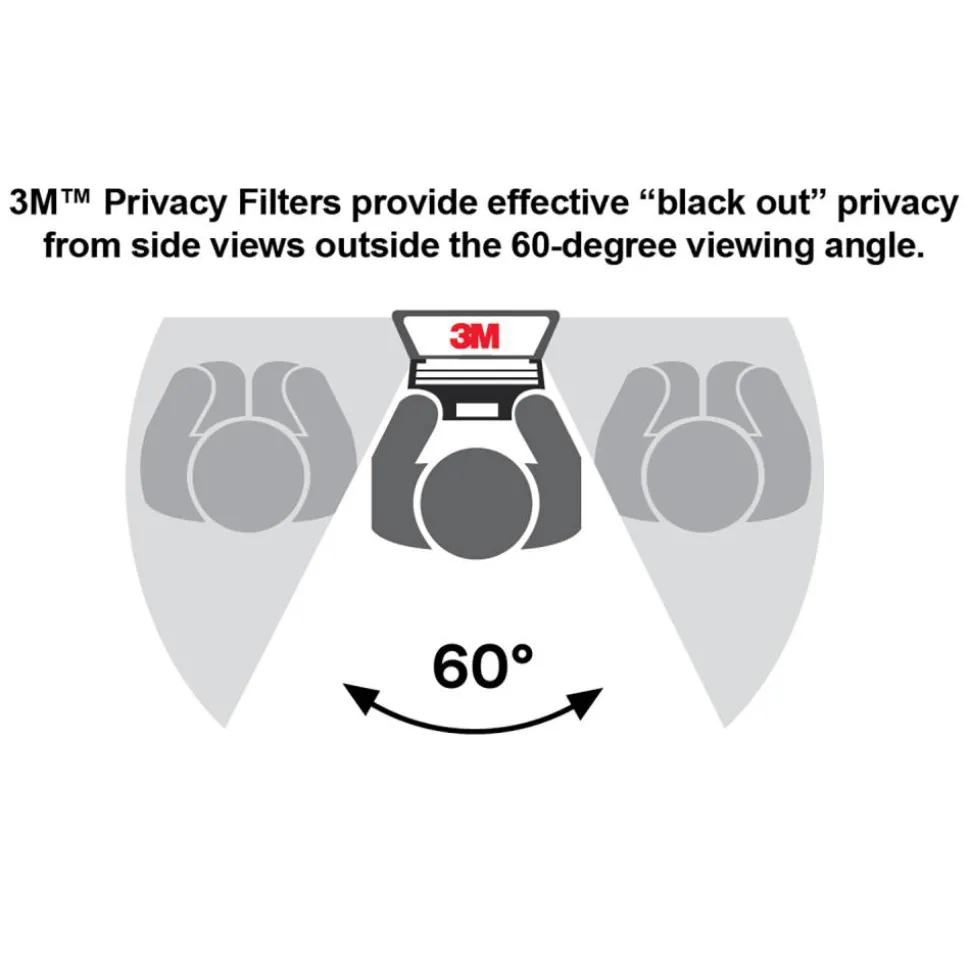 3M Privacy Filter for 43in Monitor, 16:9, PF430W9B Black, Matte