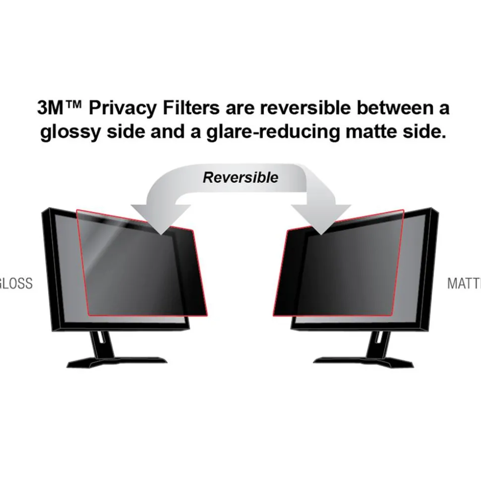 3M Privacy Filter for 43in Monitor, 16:9, PF430W9B Black, Matte