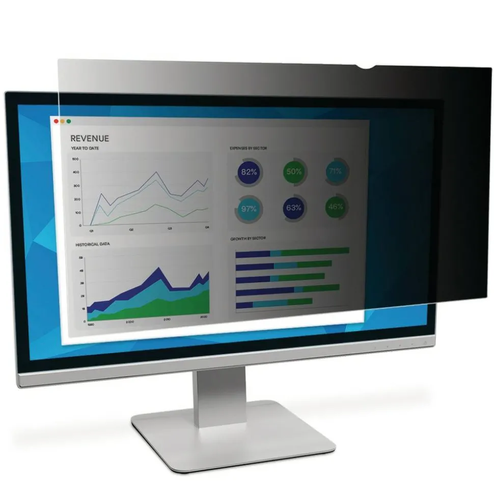 3M Privacy Filter for Monitors, 49" Full Screen, 32:9 Aspect Ratio, Reduces Blue Light, Anti-Glare