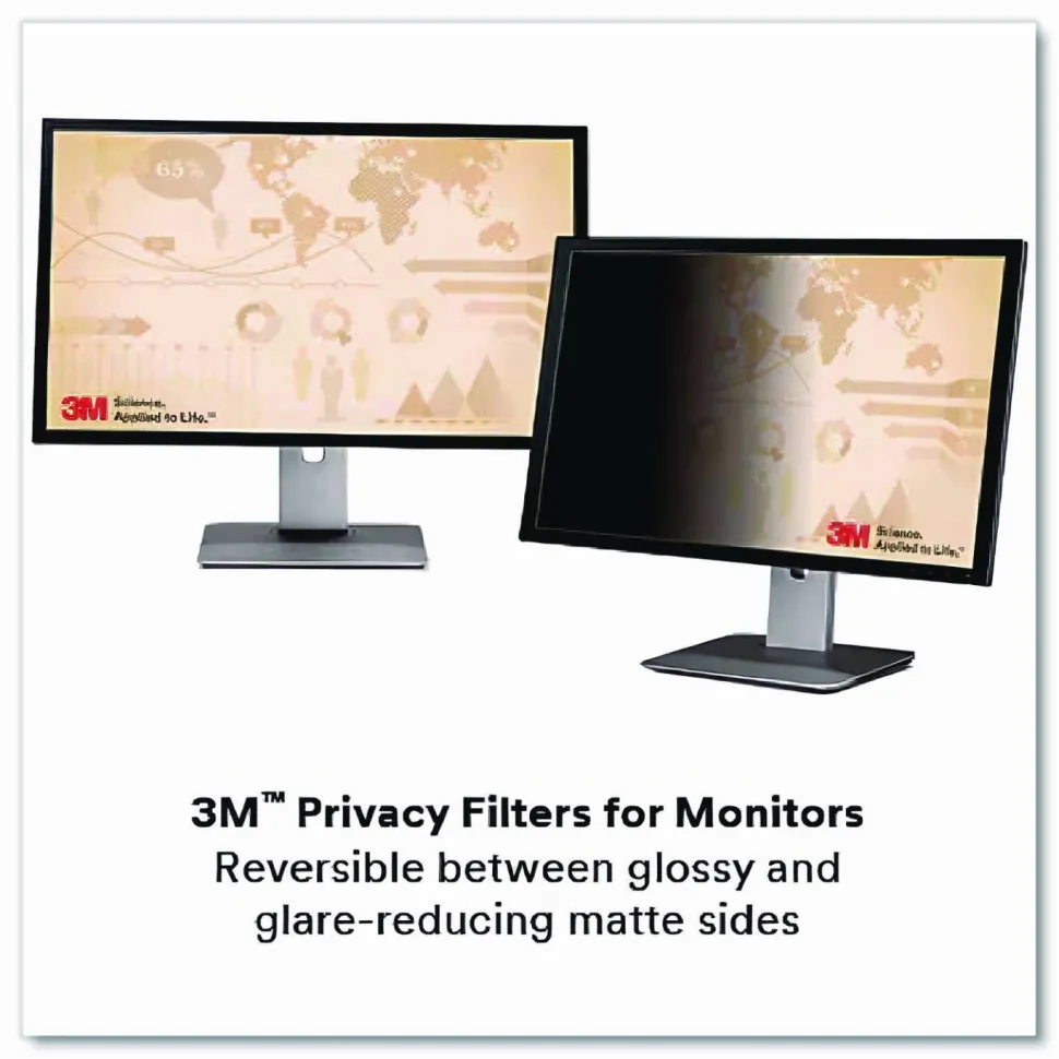 3M Privacy Filter for Monitors, 34" Full Screen, 21:9 Aspect Ratio, Reduces Blue Light, Anti-Glare, PF340W2B
