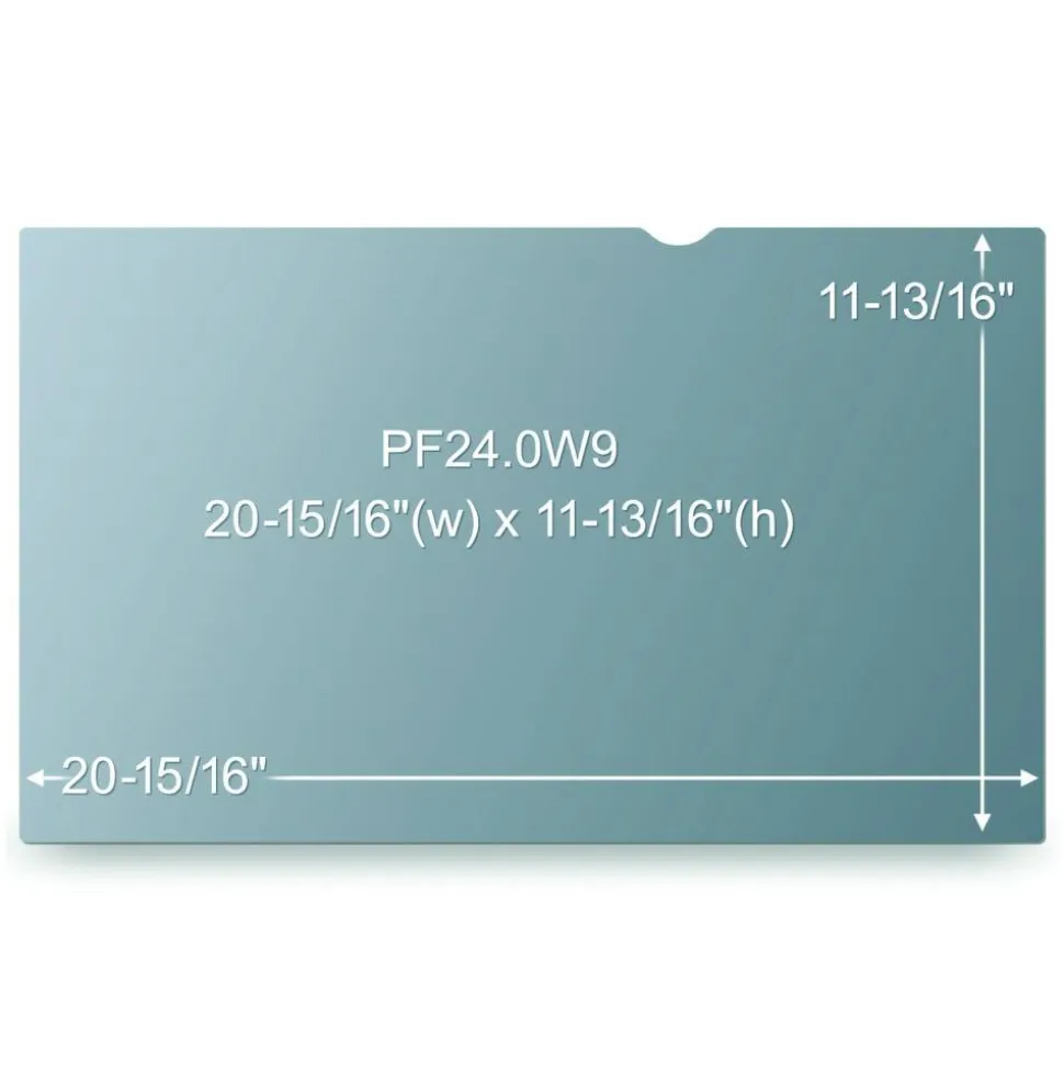 3M Privacy Filter Screen for 24" Widescreen Monitors, 16:9 Aspect Ratio, Reduces Blue Light, Anti-Glare