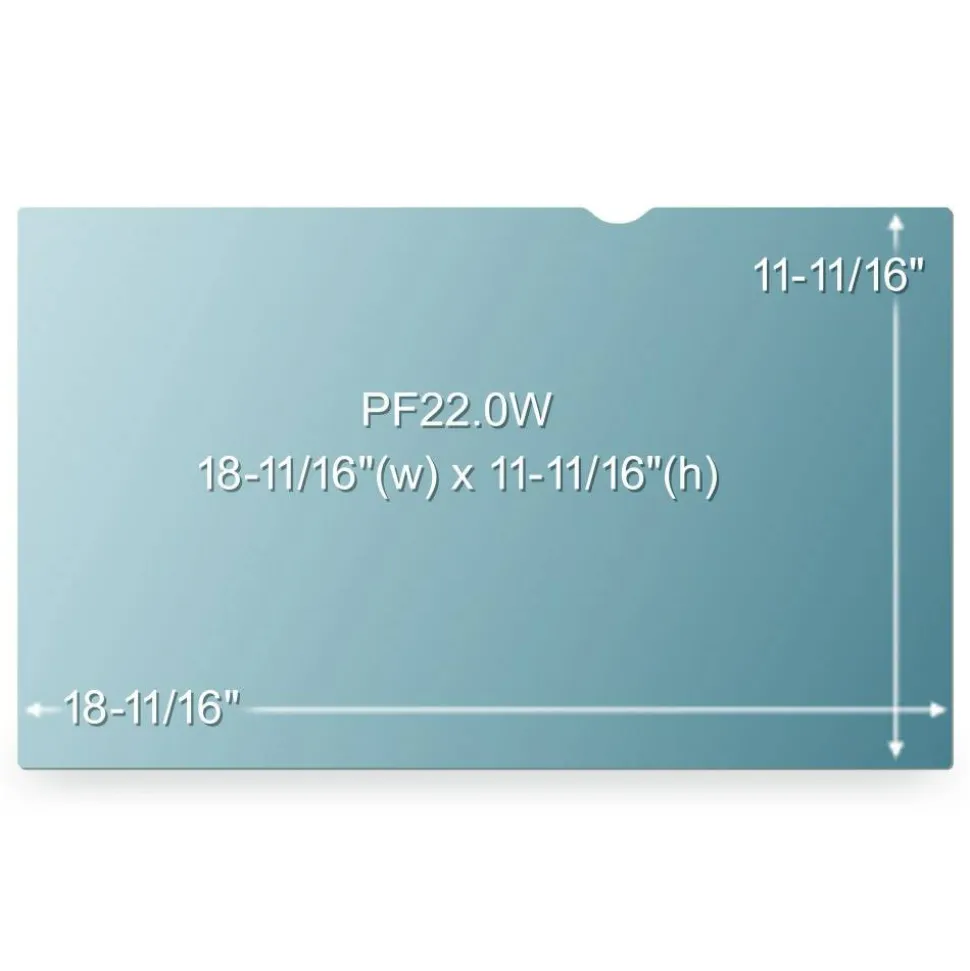 3M Privacy Filter Screen for 22" Widescreen Monitors, 16:10 Aspect Ratio, Reduces Blue Light, Anti-Glare