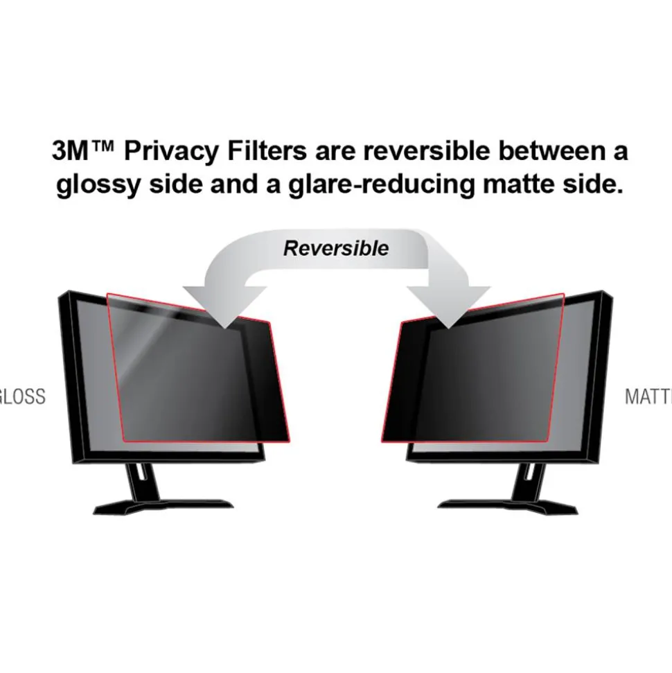 3M Privacy Filter Screen for 28" Widescreen Monitors, 16:9 Aspect Ratio, Reduces Blue Light, Anti-Glare