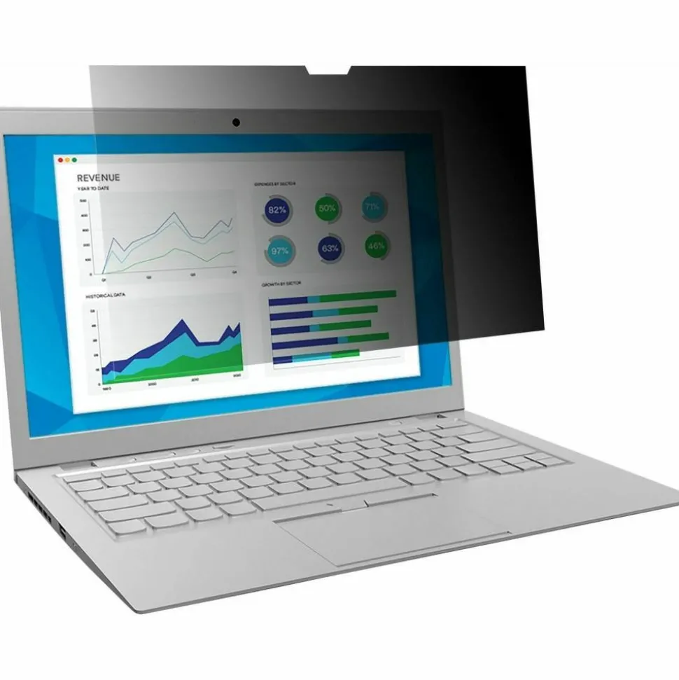 3M Privacy Filter Screen with COMPLY Attachment for 14" Widescreen Laptops, 16:9 Aspect Ratio, Reduces Blue Light, Anti-Glare