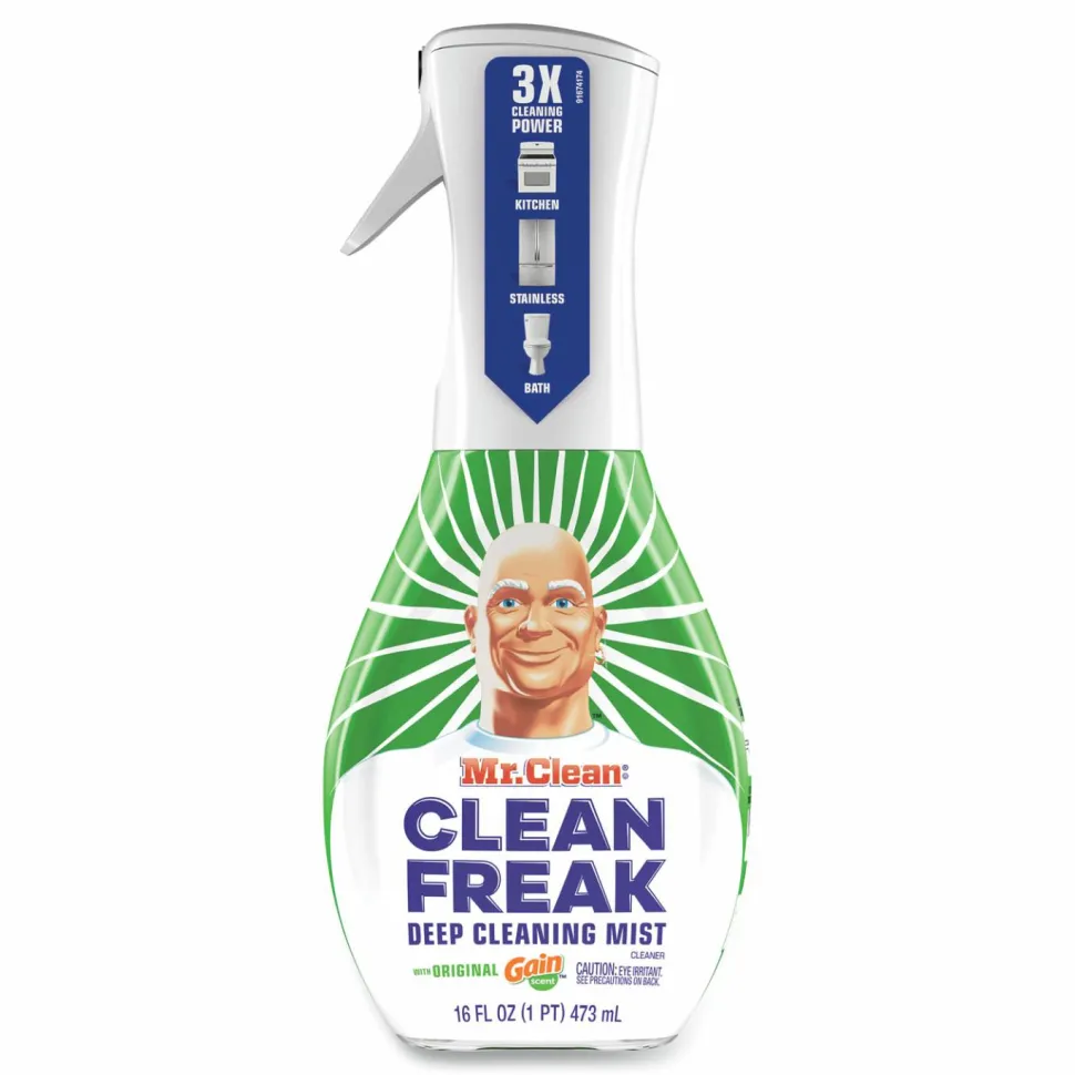 Mr. Clean Clean Freak Deep Cleaning Mist Multi-Surface Spray, Gain Original Scent, 16 oz Spray Bottle, 6/Carton
