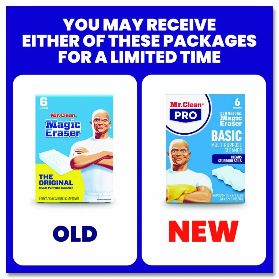 Mr. Clean Magic Eraser Original Scrubbers, 6 Per Box, Case Of 6 Boxes