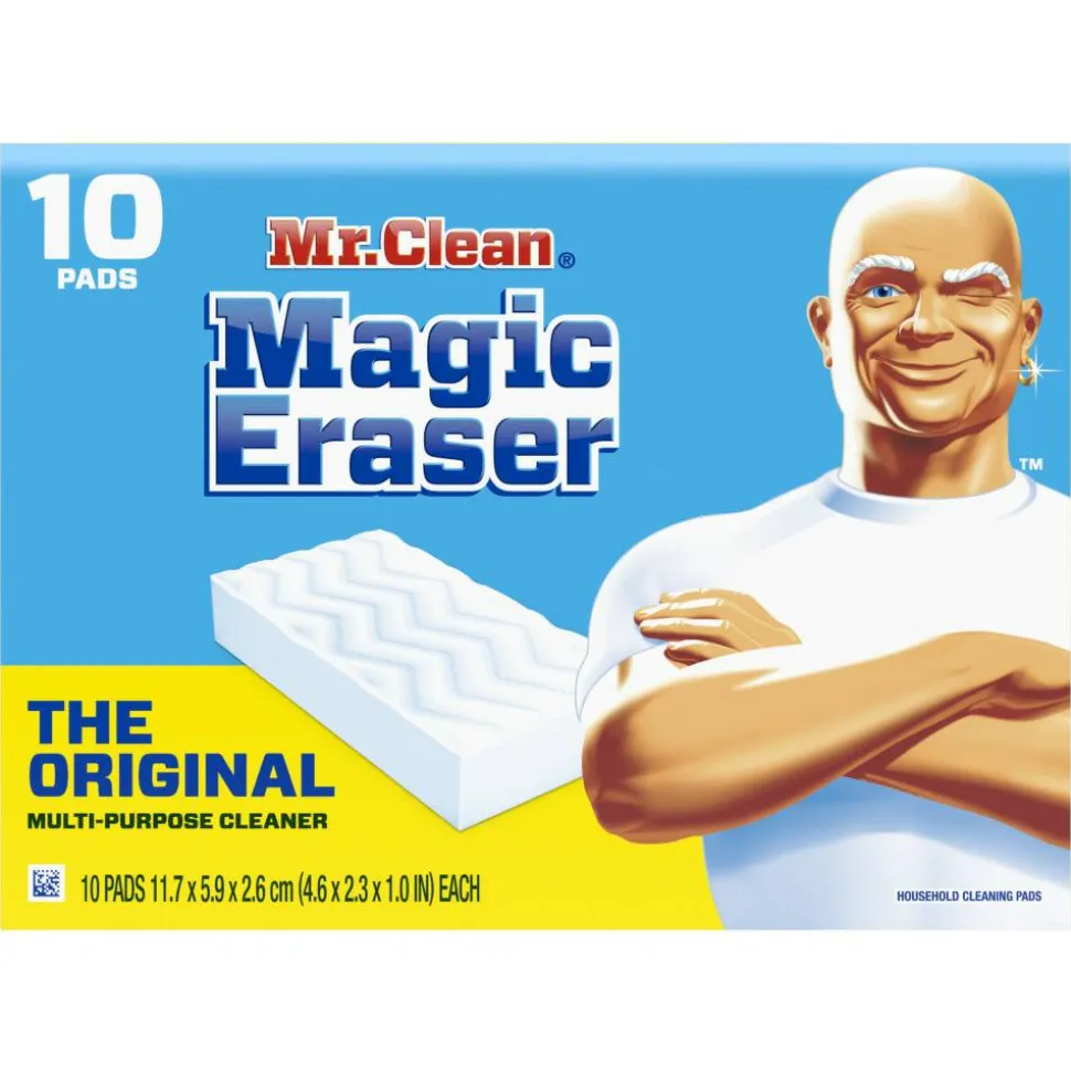 Mr. Clean Magic Eraser Sponges, Original, 7-3/4” x 4-5/8”, Pack Of 10 Sponges