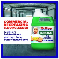 Mr. Clean PRO Degreasing Floor Cleaner, 1 gal Bottle, 3/Carton