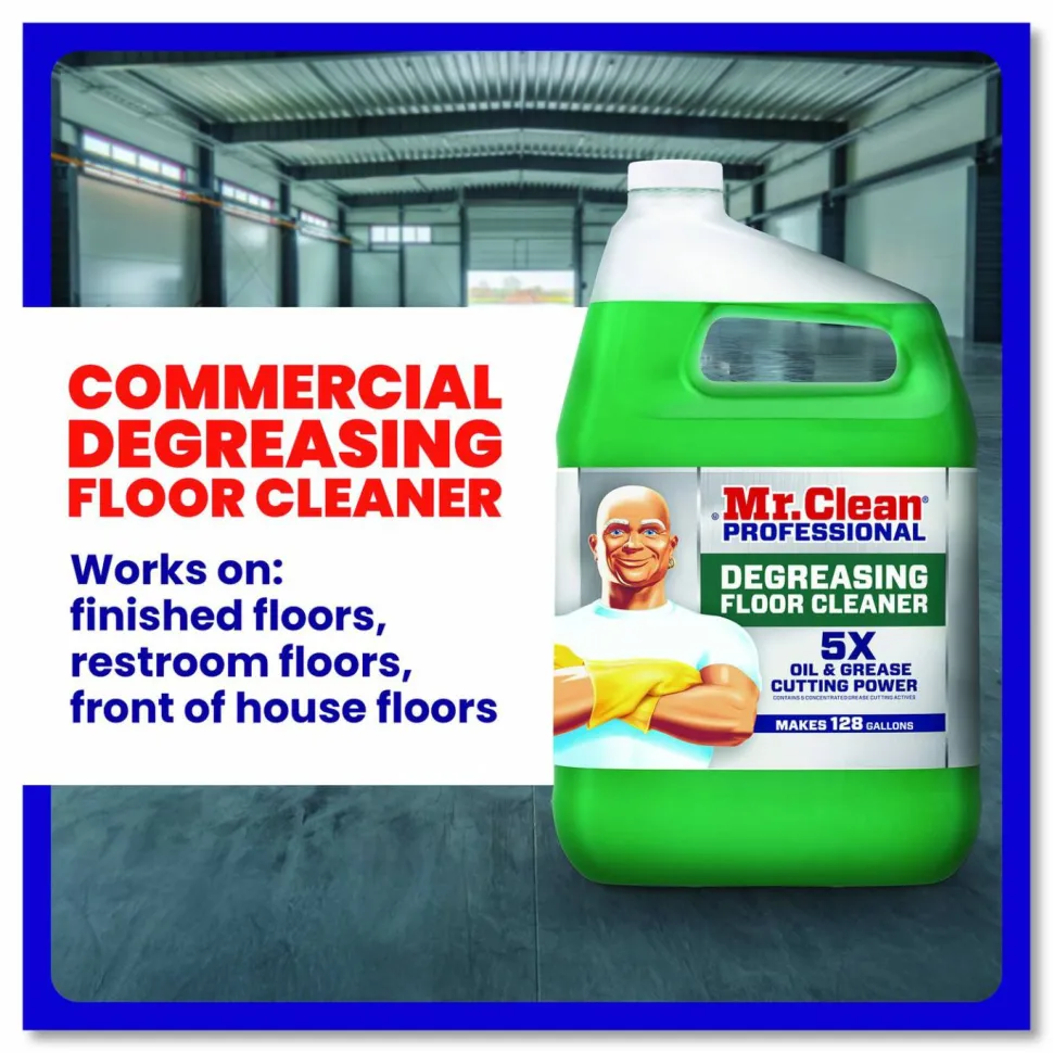 Mr. Clean PRO Degreasing Floor Cleaner, 1 gal Bottle, 3/Carton