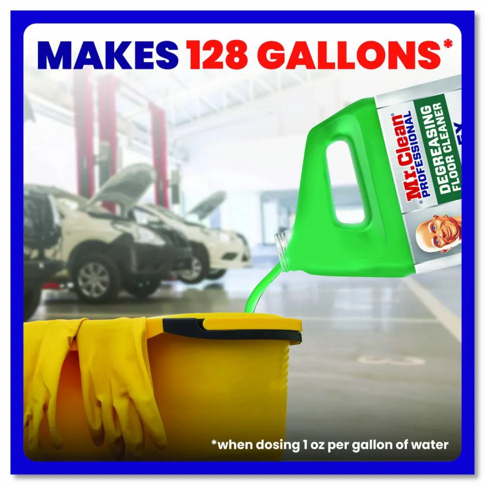 Mr. Clean PRO Degreasing Floor Cleaner, 1 gal Bottle, 3/Carton