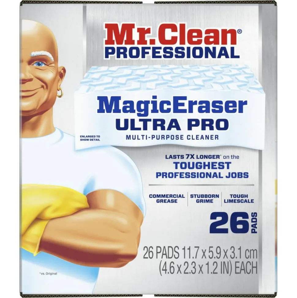Mr. Clean Professional Magic Eraser Ultra Pro Multi-Purpose Cleaner, 1-7/16” x 4-3/4”, Box Of 26 Sponges