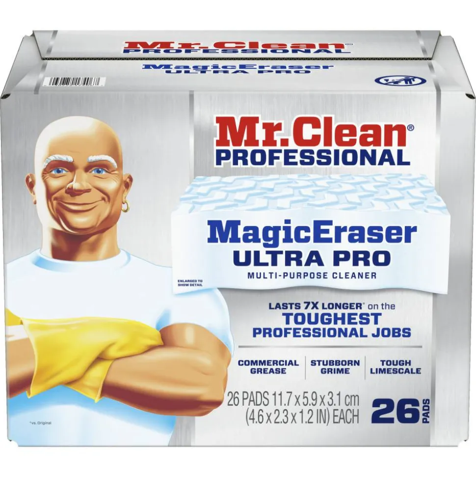 Mr. Clean Professional Magic Eraser Ultra Pro Multi-Purpose Cleaner, 1-7/16” x 4-3/4”, Box Of 26 Sponges