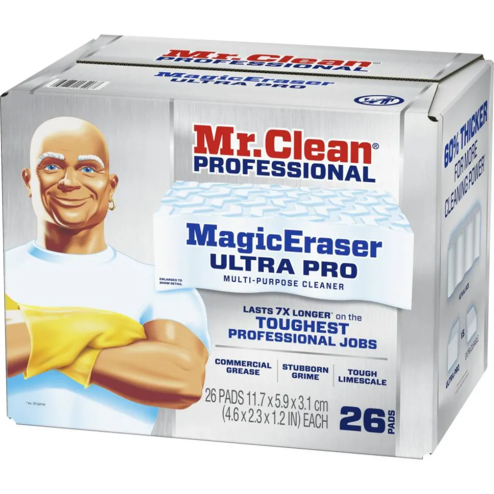 Mr. Clean Professional Magic Eraser Ultra Pro Multi-Purpose Cleaner, 1-7/16” x 4-3/4”, Box Of 26 Sponges