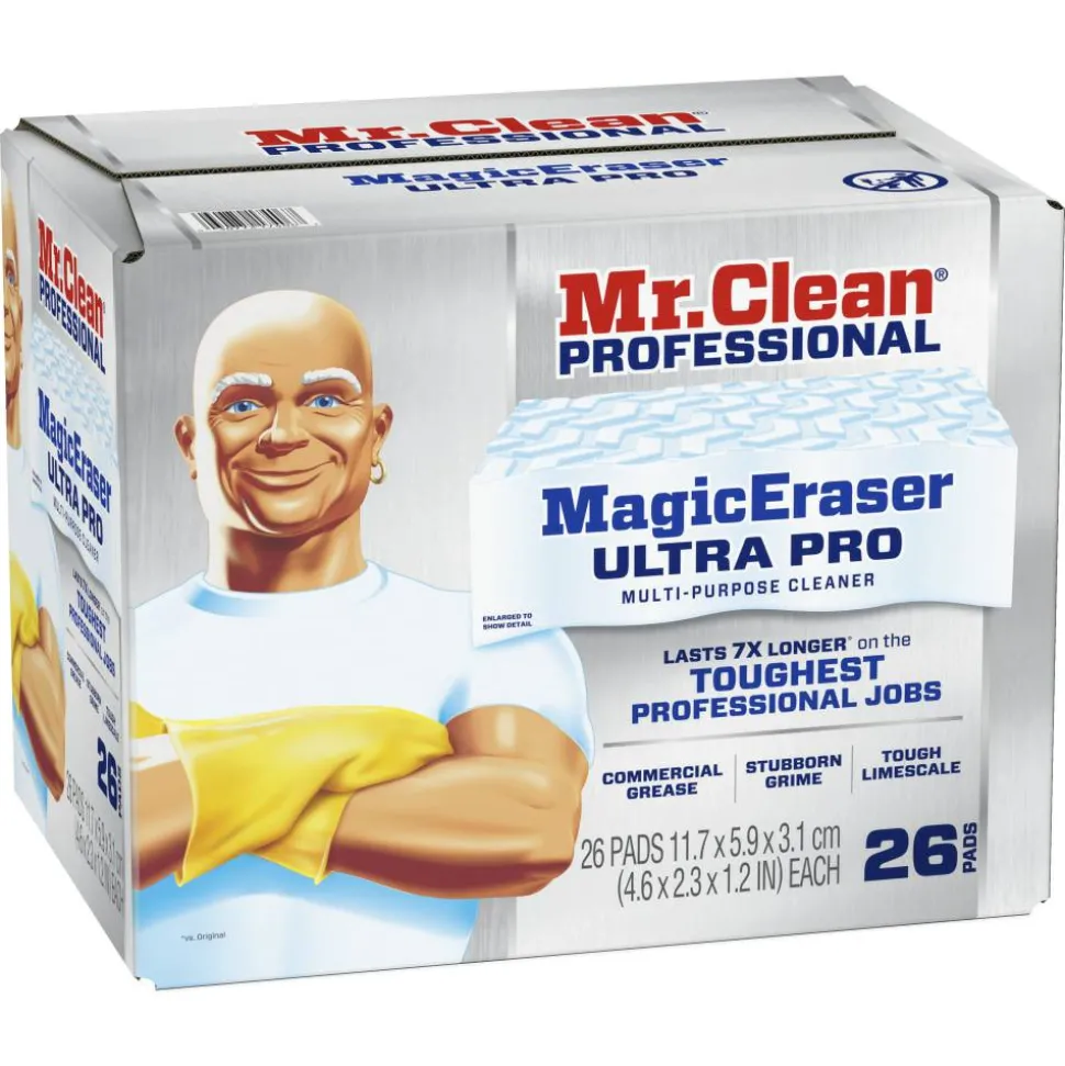 Mr. Clean Professional Magic Eraser Ultra Pro Multi-Purpose Cleaner, 1-7/16” x 4-3/4”, Box Of 26 Sponges