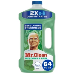 Mr. Clean 2X Concentrated Multi-Surface Cleaner With Febreze, Meadows & Rain Scent, 64 Oz