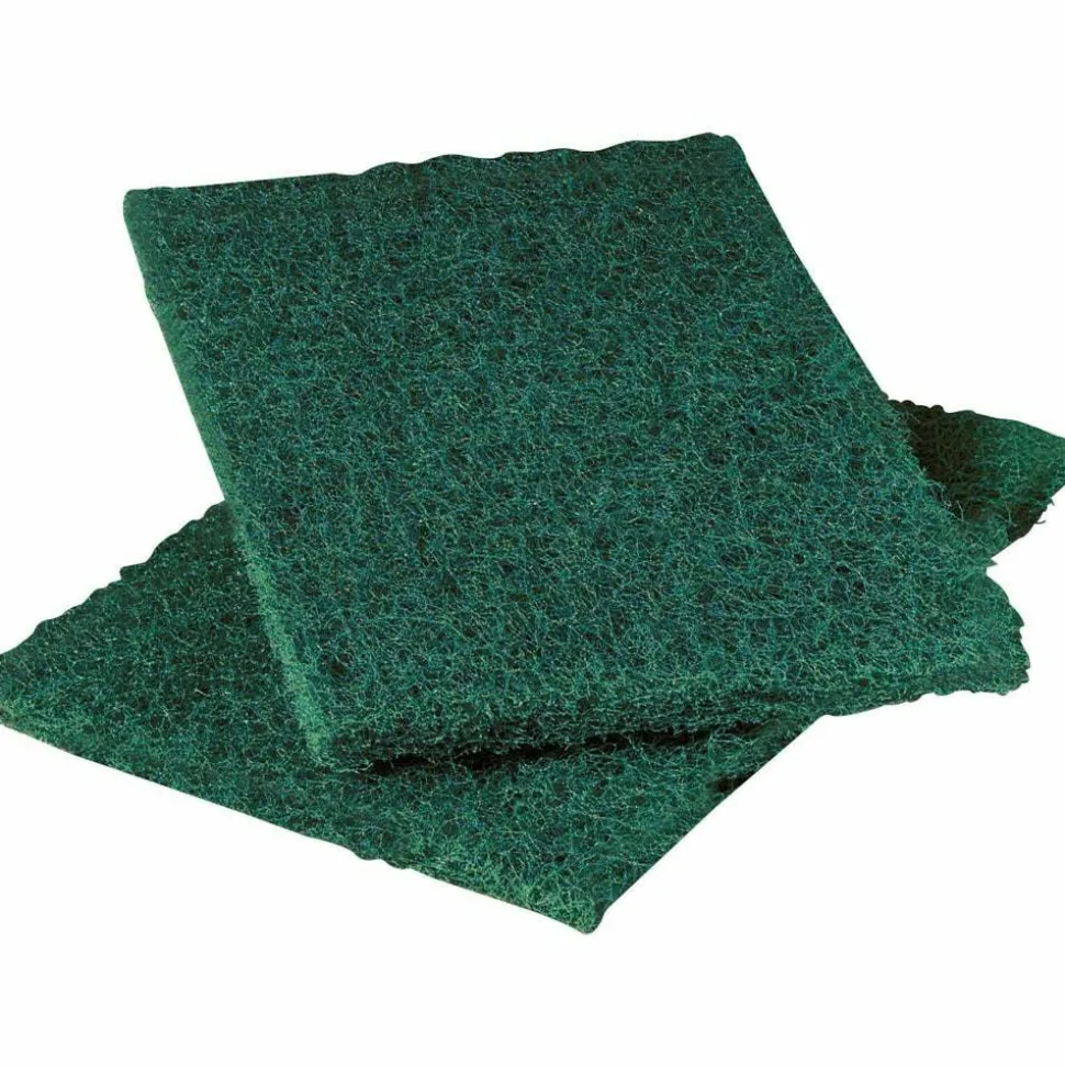 3M Scotch-Brite 86 Heavy-Duty Commercial Scouring Pads, 6" x 9", Green, Pack Of 12