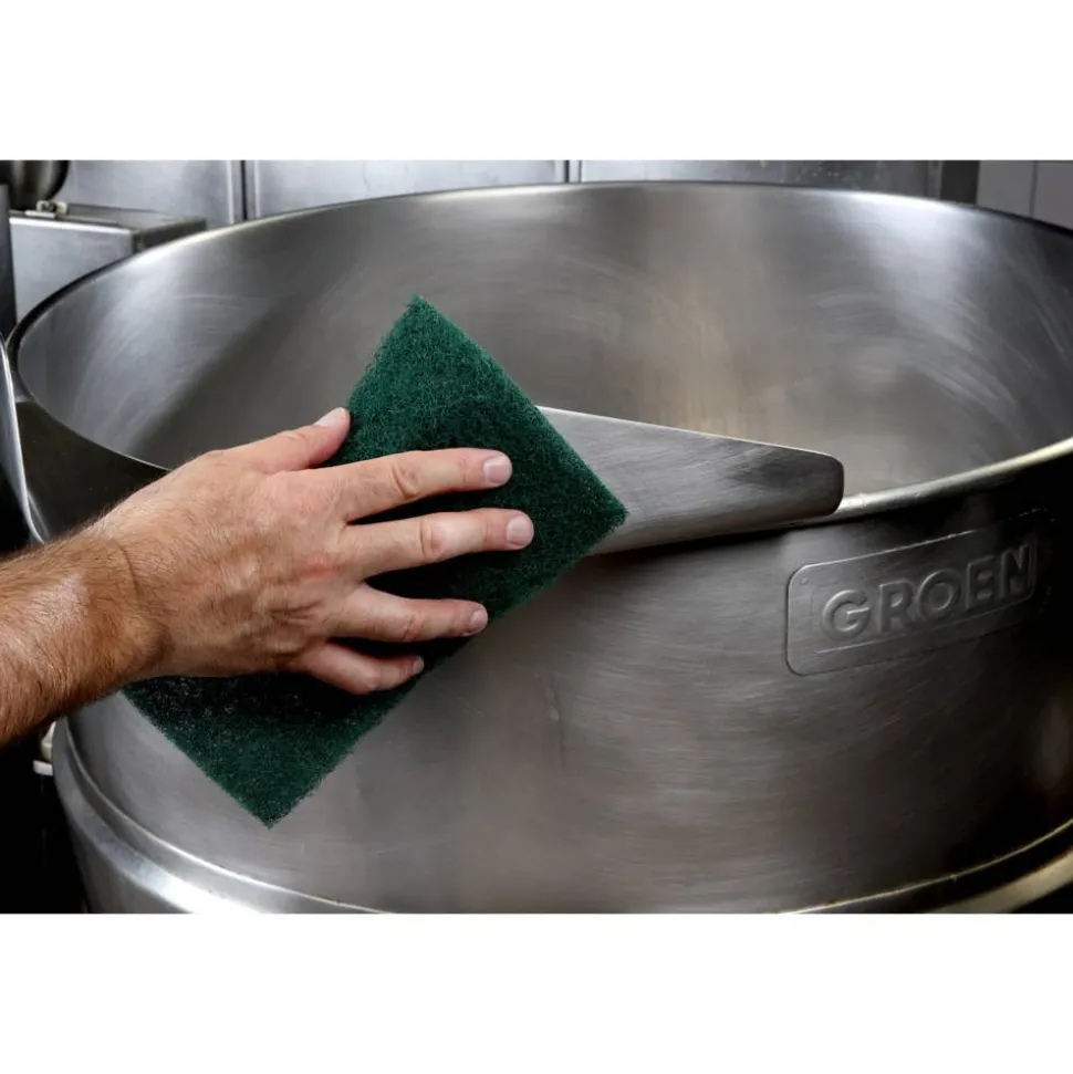 3M Scotch-Brite 86 Heavy-Duty Commercial Scouring Pads, 6" x 9", Green, Pack Of 12