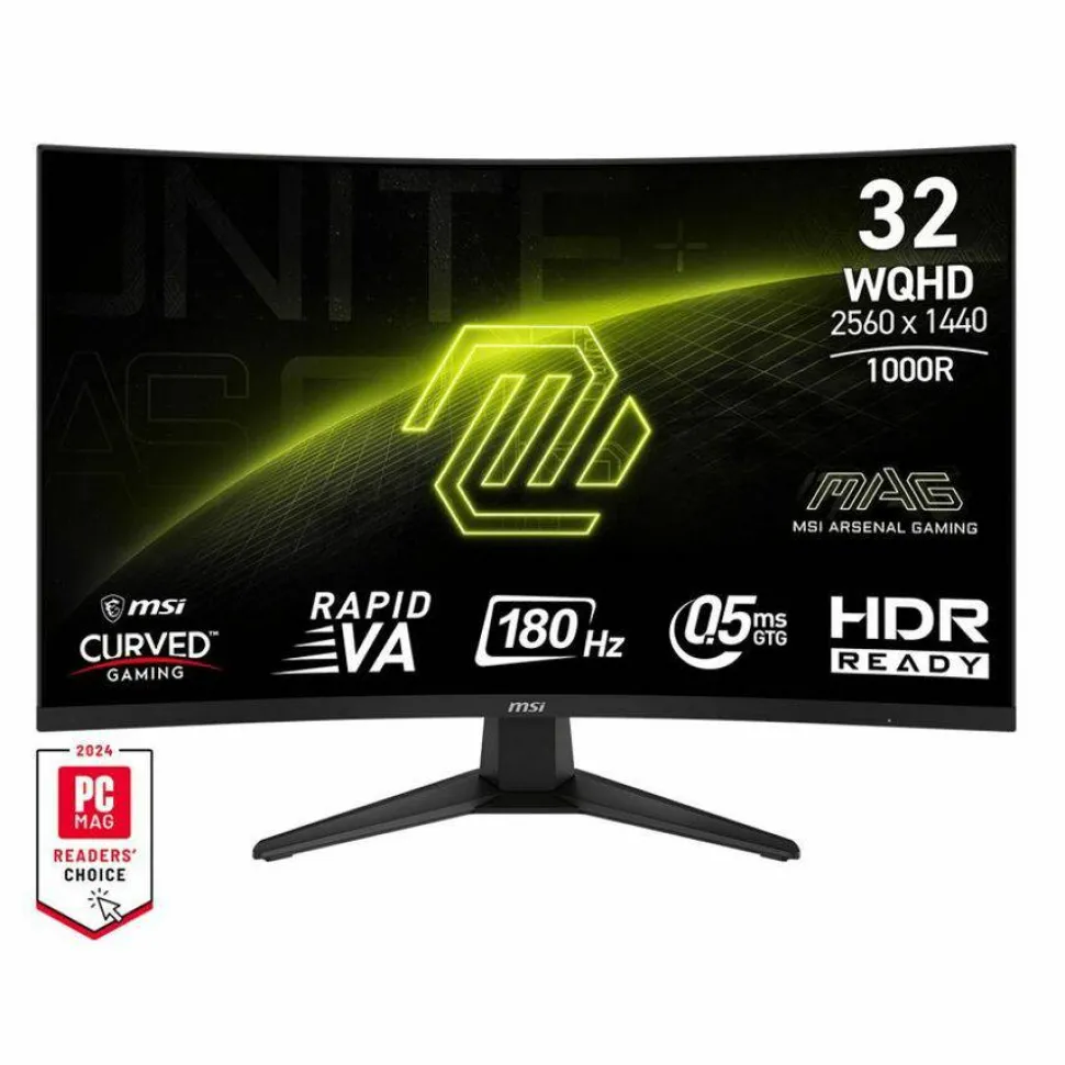 MSI MAG 325CQF 31.5 inch VA QHD Display 180Hz FreeSync Curved Gaming Monitor
