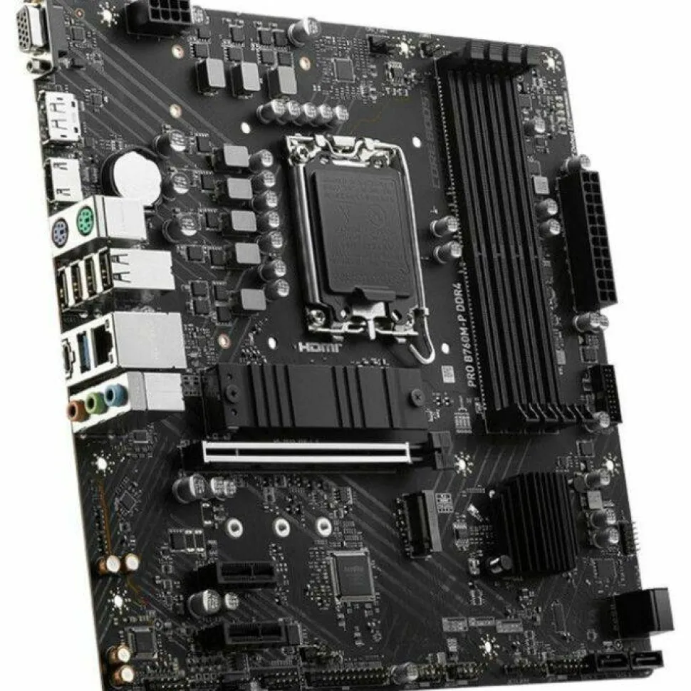 MSI Pro PRO B760M-P DDR4 Gaming Desktop Motherboard - Intel B760 Chipset - Socket LGA-1700 - Mini ATX