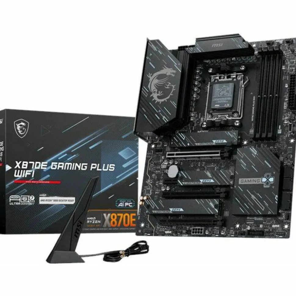 MSI X870E GAMING PLUS WIFI Gaming Desktop Motherboard - AMD X870E Chipset - Socket AM5 - ATX