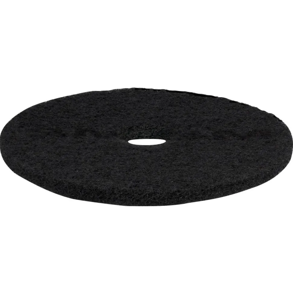 3M 7200 Stripping Floor Pads, 20" Diameter, Black, Case Of 5