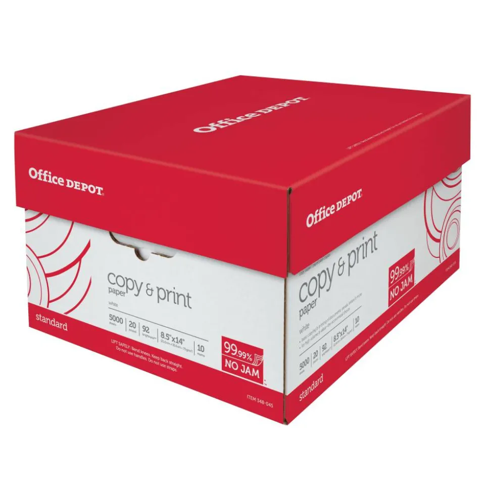 Multi-Use Printer & Copy Paper, White, Legal (8.5" x 14"), 5000 Sheets Per Case, 20 Lb, 92 Brightness