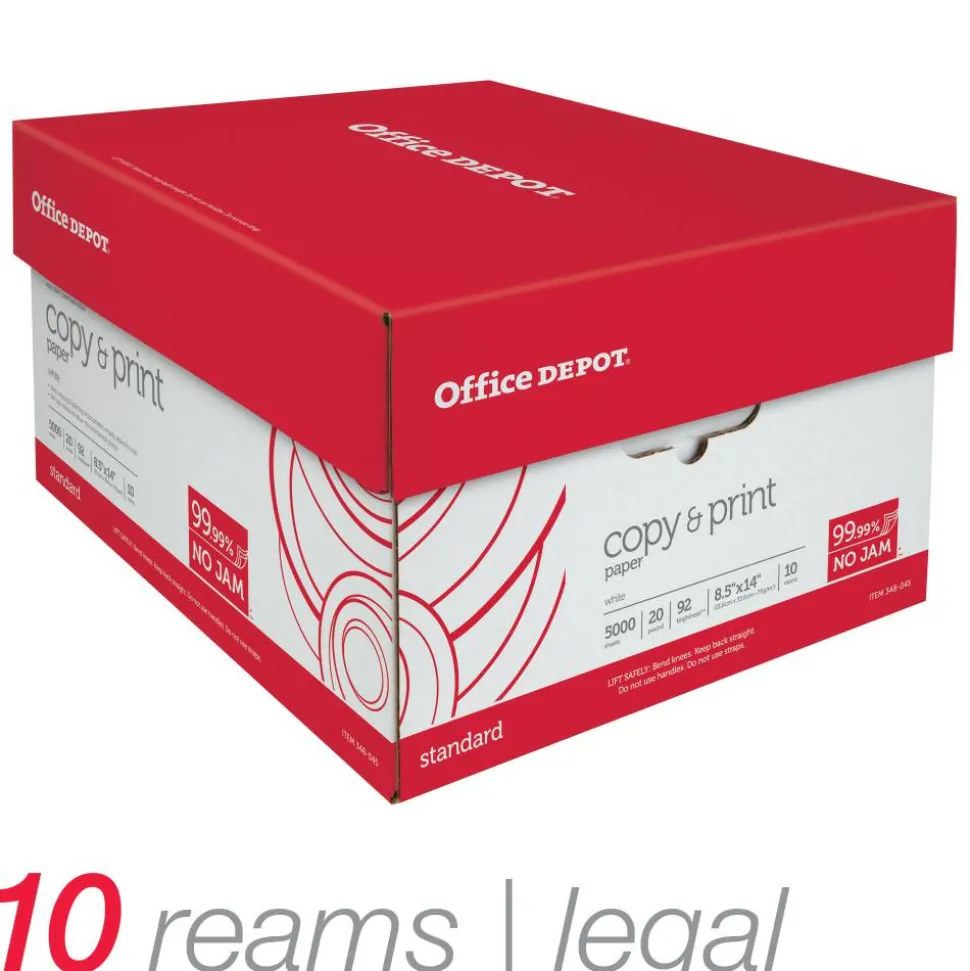 Multi-Use Printer & Copy Paper, White, Legal (8.5" x 14"), 5000 Sheets Per Case, 20 Lb, 92 Brightness