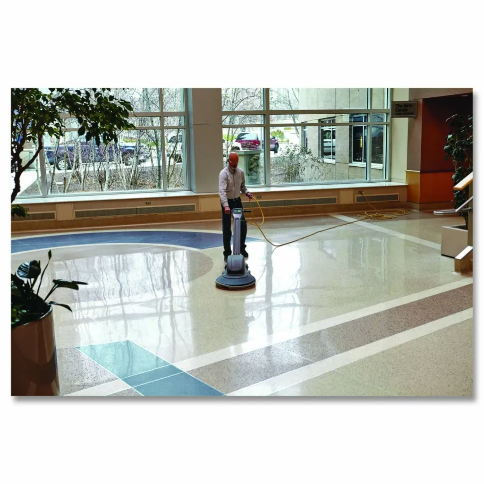 3M Ultra High-Speed Eraser Floor Burnishing Pad 3600, 20" Diameter, Pink, 5/Carton
