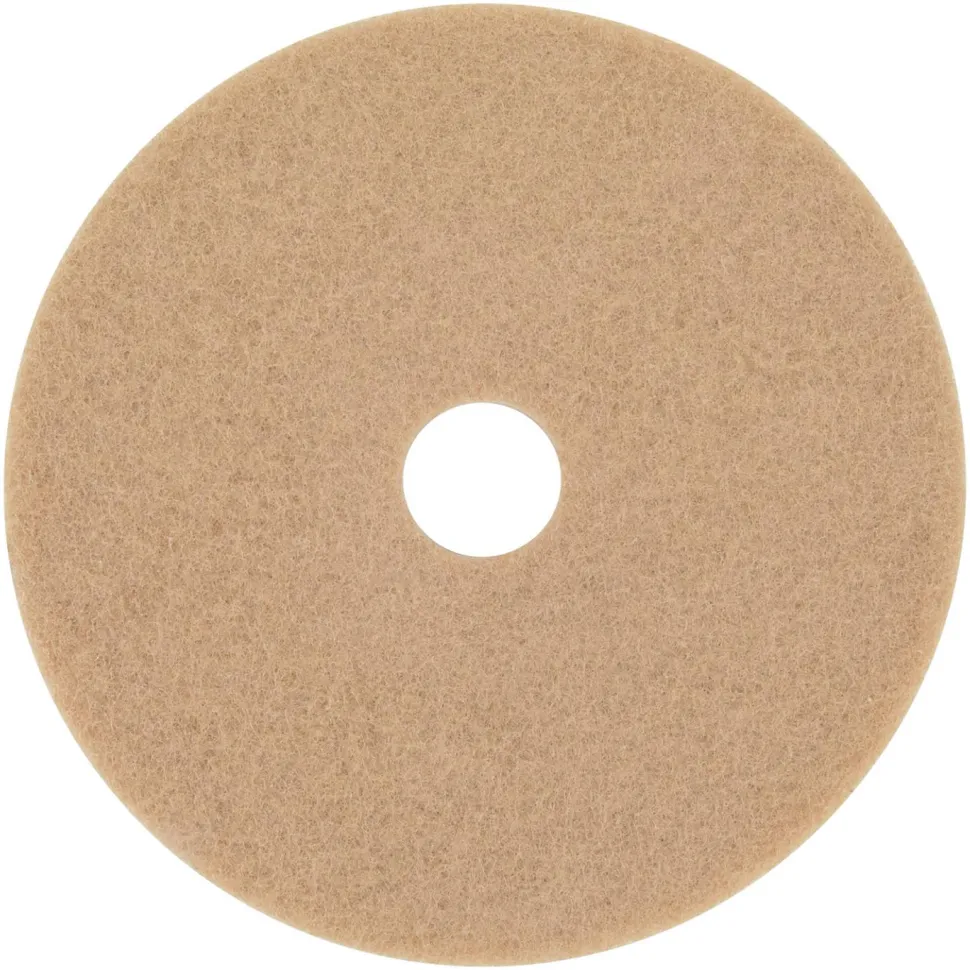 3M Ultra High-Speed Floor Burnishing Pads 3400, 20" Diameter, Tan, 5/Carton