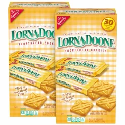 Nabisco Lorna Doone Shortbread Cookies, 1.5 oz Packet, 30/Box, 2 Boxes/Carton