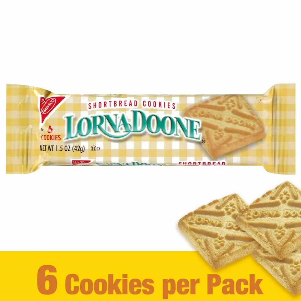 Nabisco Lorna Doone Shortbread Cookies, 1.5 oz Packet, 30/Box, 2 Boxes/Carton