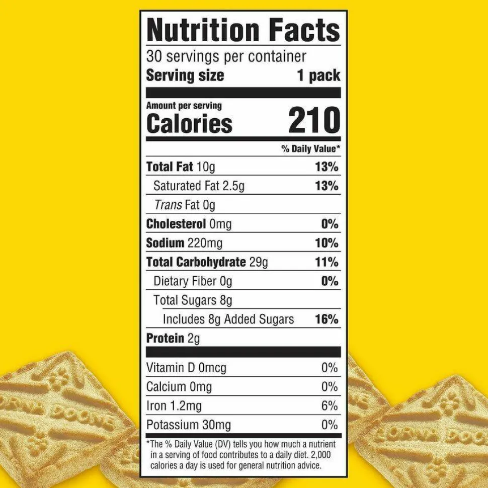 Nabisco Lorna Doone Shortbread Cookies, 1.5 oz Packet, 30/Box, 2 Boxes/Carton