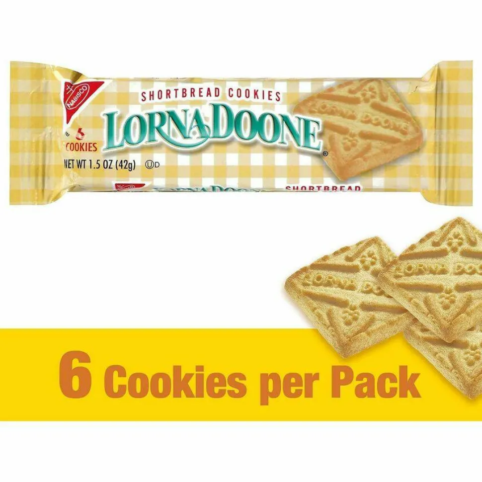 Nabisco Lorna Doone Shortbread Cookies, 1.5 oz Packet, 30/Box, 2 Boxes/Carton